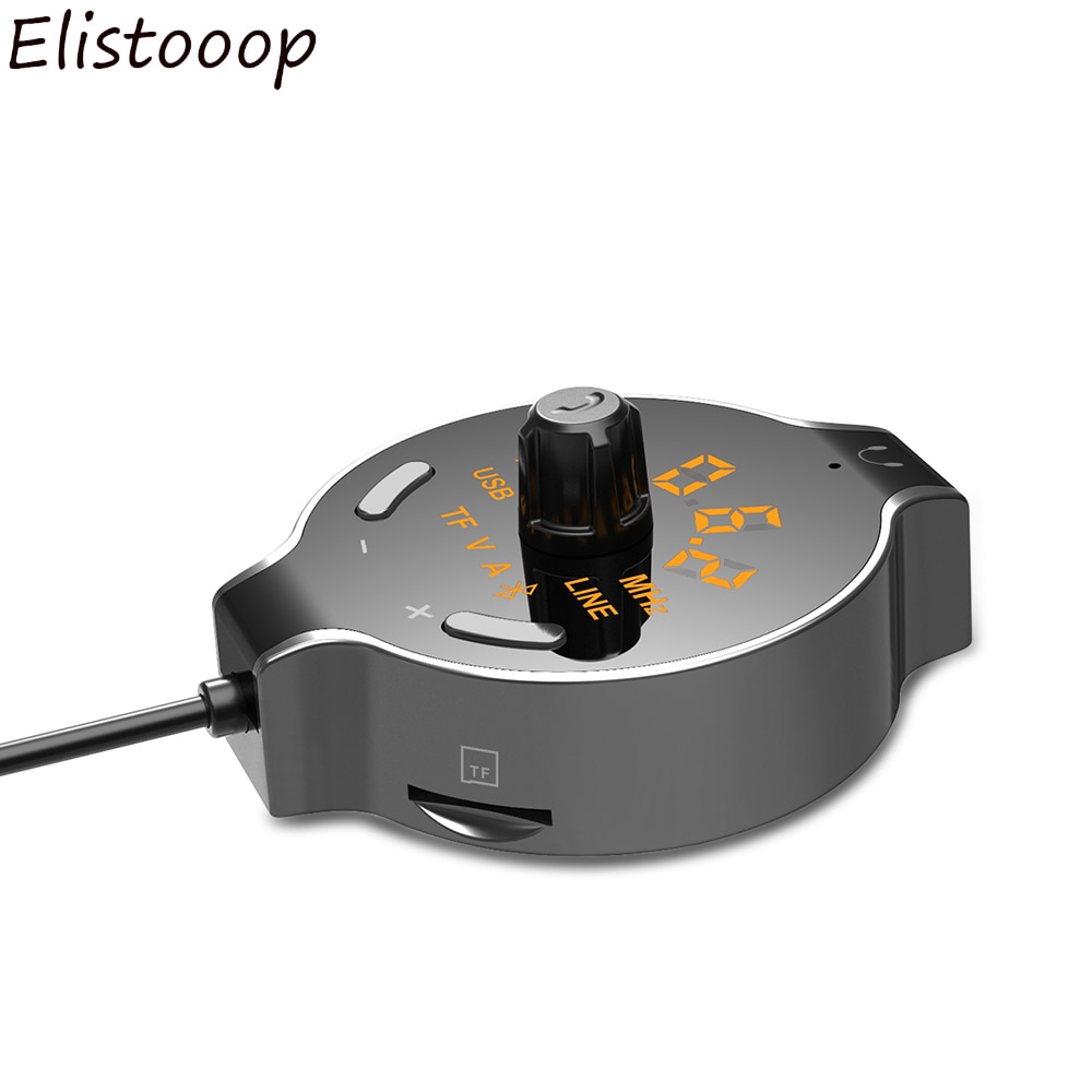 Transmisor Inalámbrico de FM con Bluetooth para coche, modulador de FM, Aux, llamada con manos libres, reproductor MP3, Radio A2DP, adaptador de música, tarjeta TF