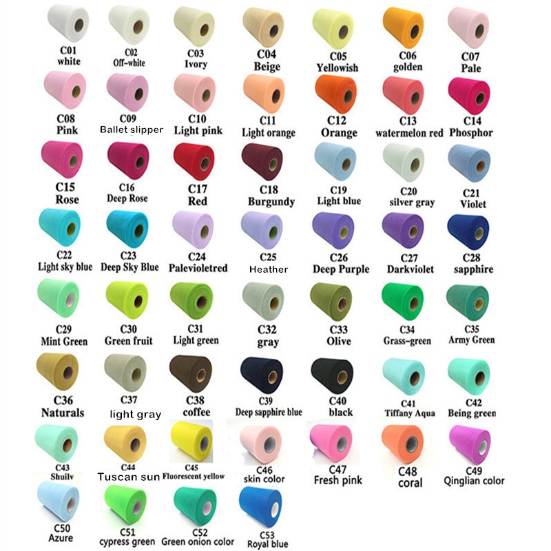 Tissu Tutu bobine de Tulle coloré 6 pouces x 100 Yards, jupe Tutu, nœud pour fête de mariage, artisanat