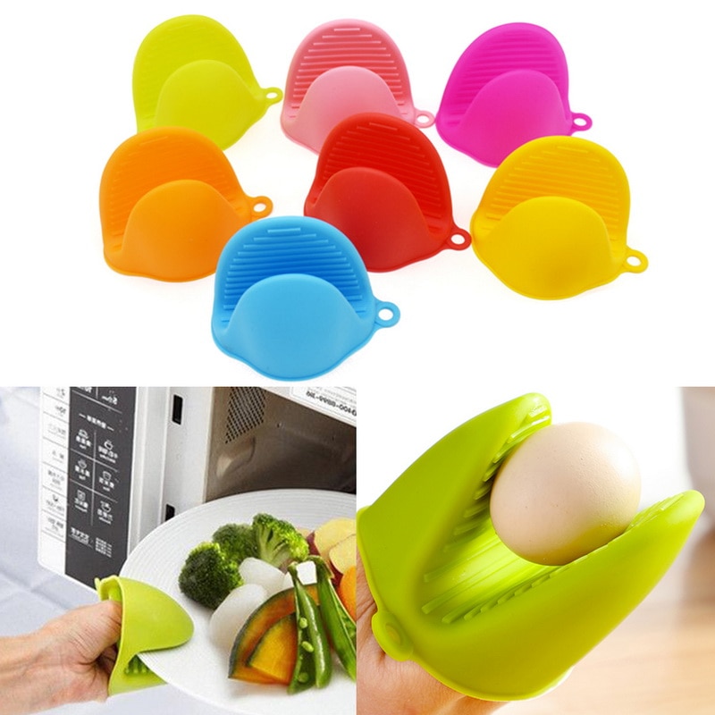 Cuisine cuisson Gel de silice isolation thermique pince Anti échaudage gants antidérapants ménage bol four four à micro-ondes outils pratiques