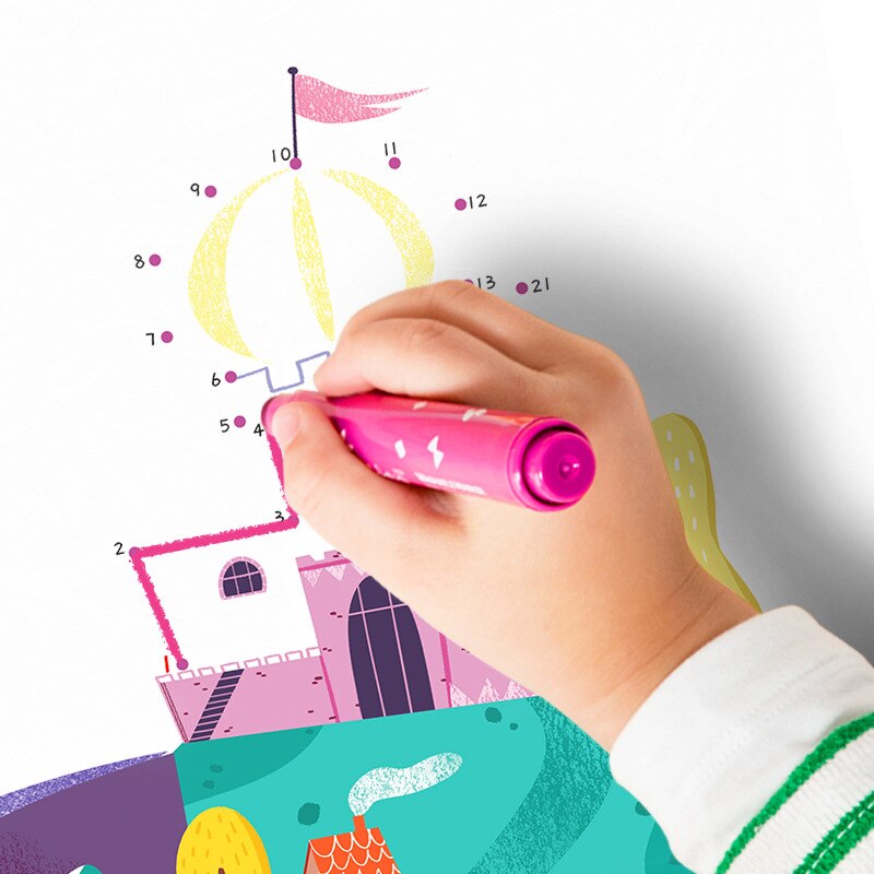 Dot Dot Schilderen Boek Kleuring Papier Voor Kids 3 Jaar Oud 6 Stks/doos Kinderen Onderwijs Speelgoed