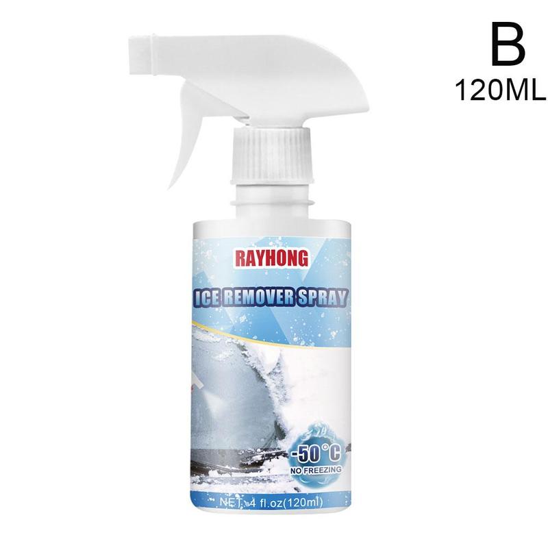 Car Windshield De-icer, Window De-icing Spray, Melting and Defrost Antifreeze, 60/120ml Quick Agent, Q1T7: 120ML
