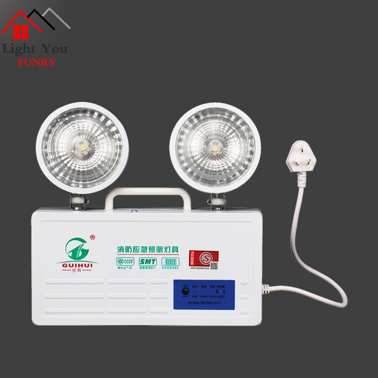 national standard LED fire emergency lighting power supply safety accidents with double charge storage wall outlet