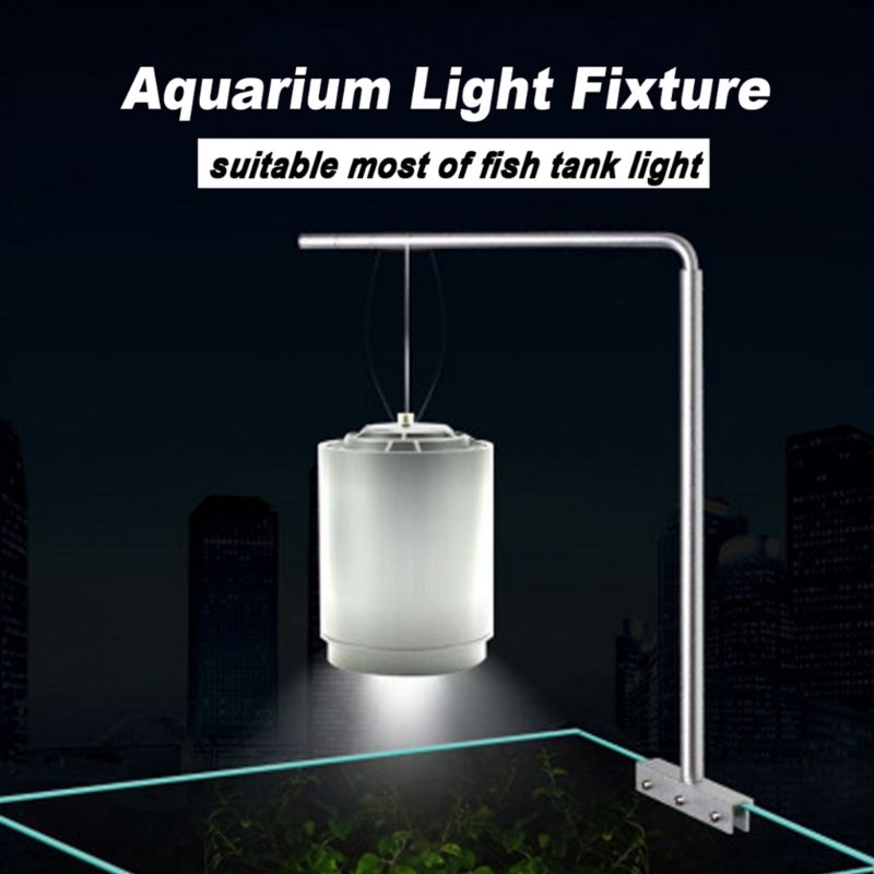 Universel aluminiumlegering akvariefisk akvarium lys hængende stativ sikkert armatur support bøjle førte lampeholder klip værktøjer