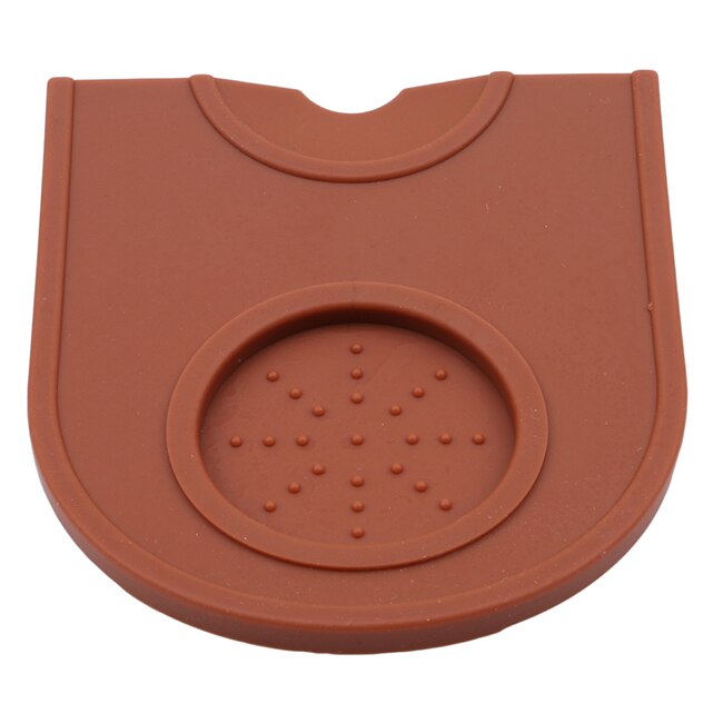 S/m maat siliconen koffiemat tamper houder espressomachine steunbasis antislip flexibele hoekmat koffie accessoires thee gereedschap: Bruin s