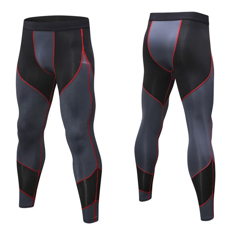 Compression Pants Patchwork Sports Running Tights Men Jogging Leggings Fitness Gym Clothing Quick Dry Leggings Trousers