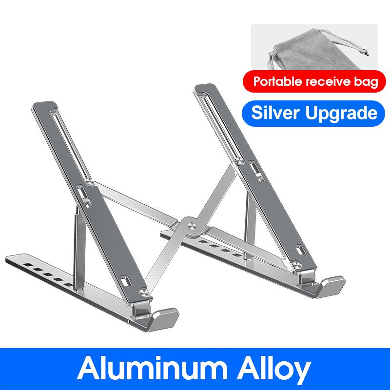 Laptop Stand Adjustable Aluminum Alloy Notebook Stand Computer Tablet Stand Compatible with Air Pro Dell HP Lenovo Holder Riser: N3 upgraded silver