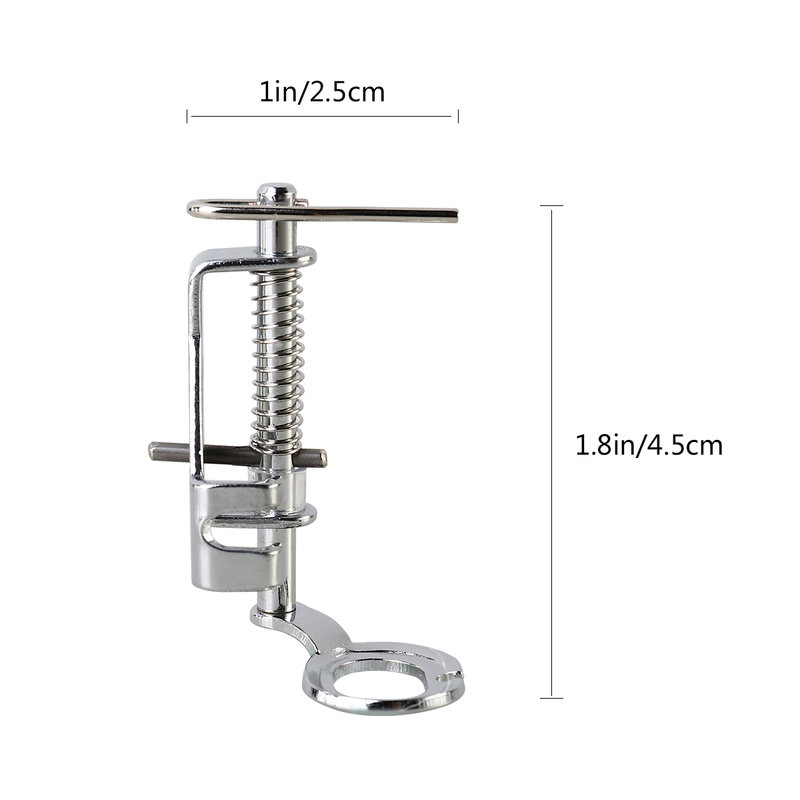 Pieds de pied pressoir en métal | Portable, Free Motion, pour Machines à coudre domestiques (argent)