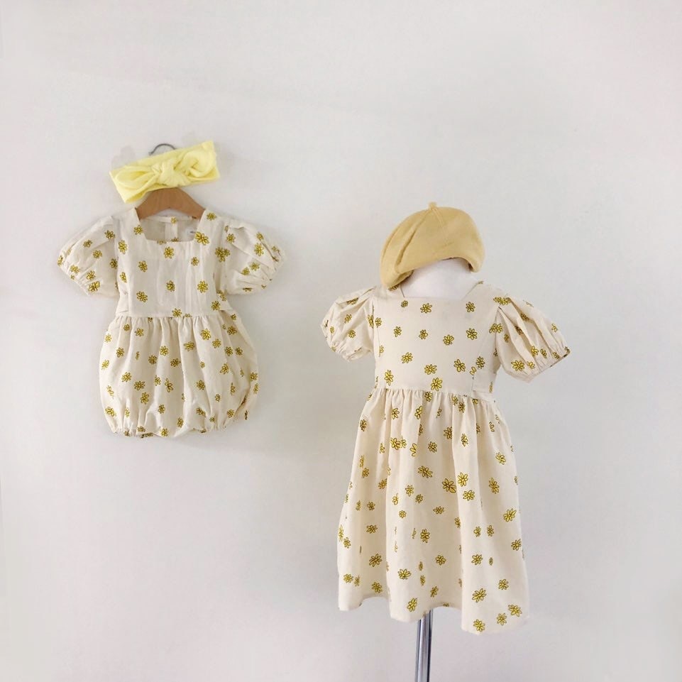 MILANCEL Bodies de bebé hermano y hermana ropa pequeña daisy hermana y poco ropa de hermana coreano stule Body de bebé