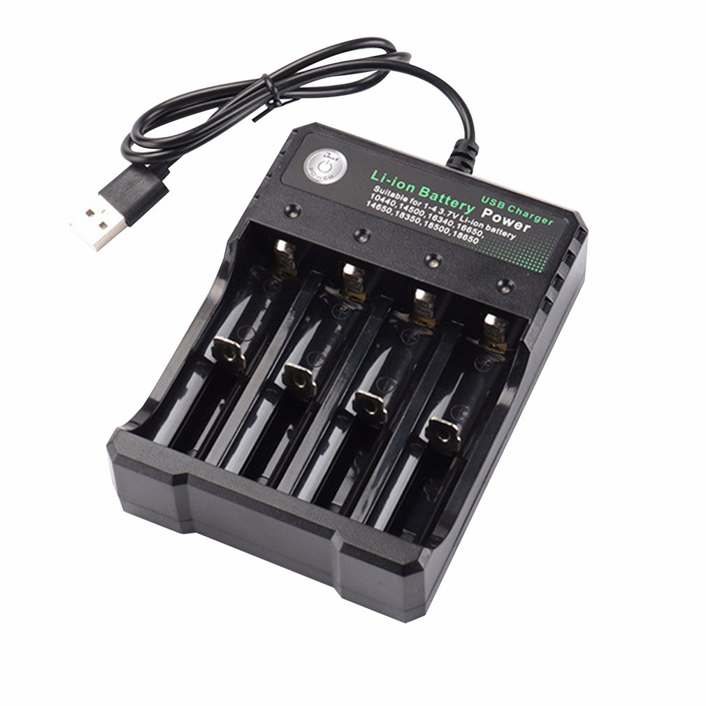 Vier Slots Li-Ion Batterij Ac Charger Adapter 18650 Batterij Oplader Voor 18650 26650 18350 16340 14500 18500