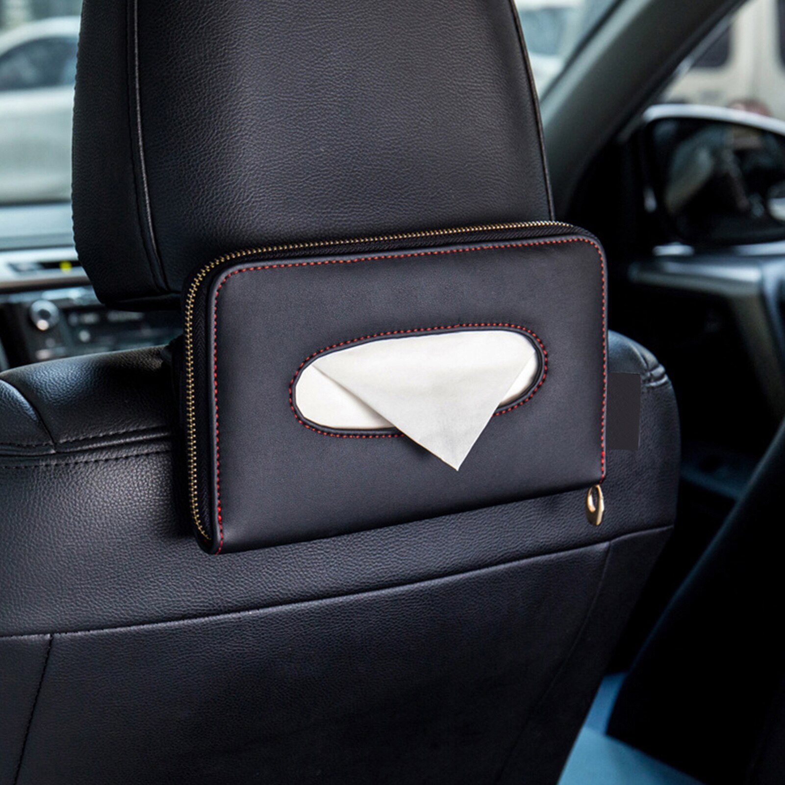 Auto Tissue Box Opknoping Auto Zonneklep Seat Terug Tissue Doos Houder Creatieve Papier Doos Home Office Auto Interieur Tissue case