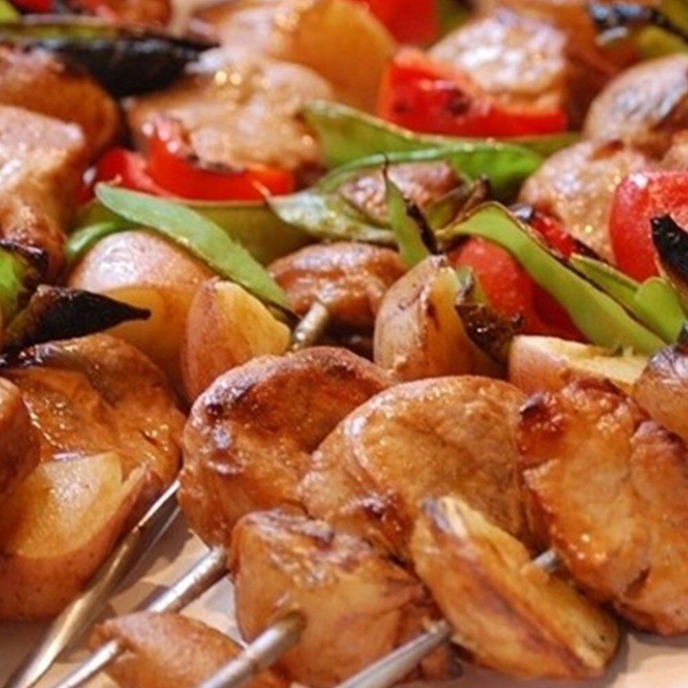 30 Stck BBQ Spieße Edelstahl Grill Nadel Kebab-Stock