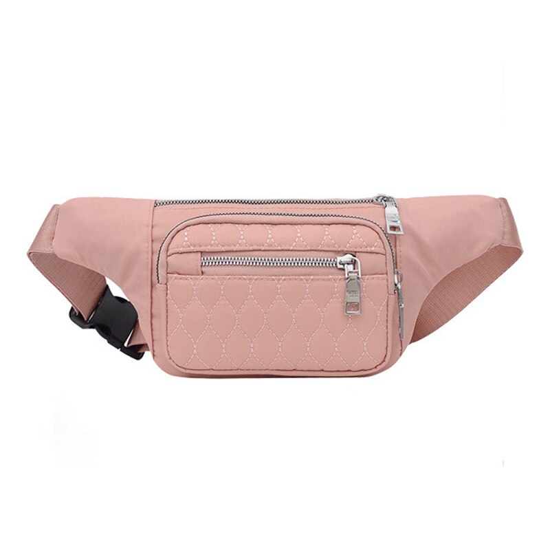 Casual heuptas voor dames, waterdichte nylon heuptas, telefoonhoesje, borsttas, damestas met brede band, damestas met klep, crossbodytas