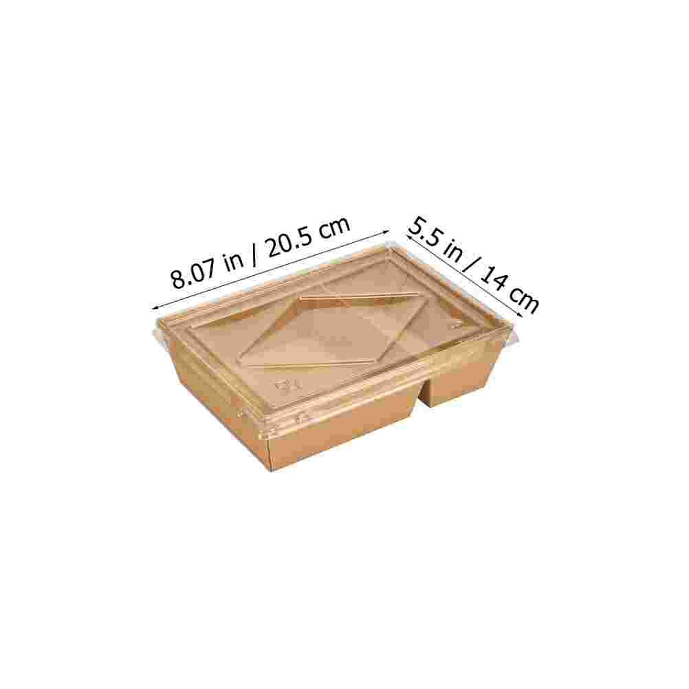 20 Pcs Food Takeaway Boxes Eco-friendly Potato Chips Boxes with Lids (Brown)