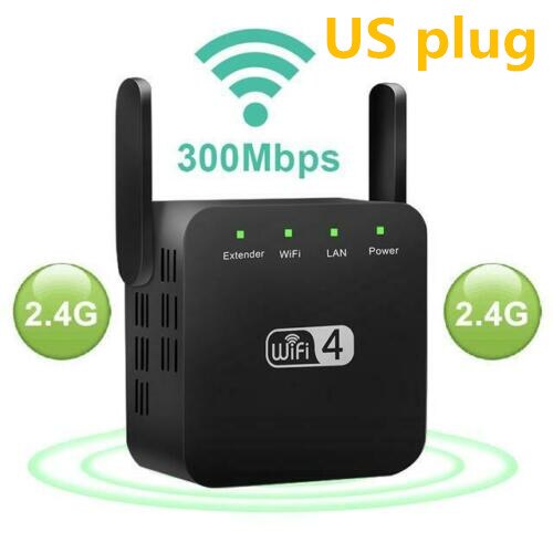 Draadloze Wifi Repeater Wi-fi Booster 2.4G/5Ghz Wifi Versterker 300/1200 M Signaal Wifi Lange Range Extender 802.11ac Access Point: 2.4G 300M black US