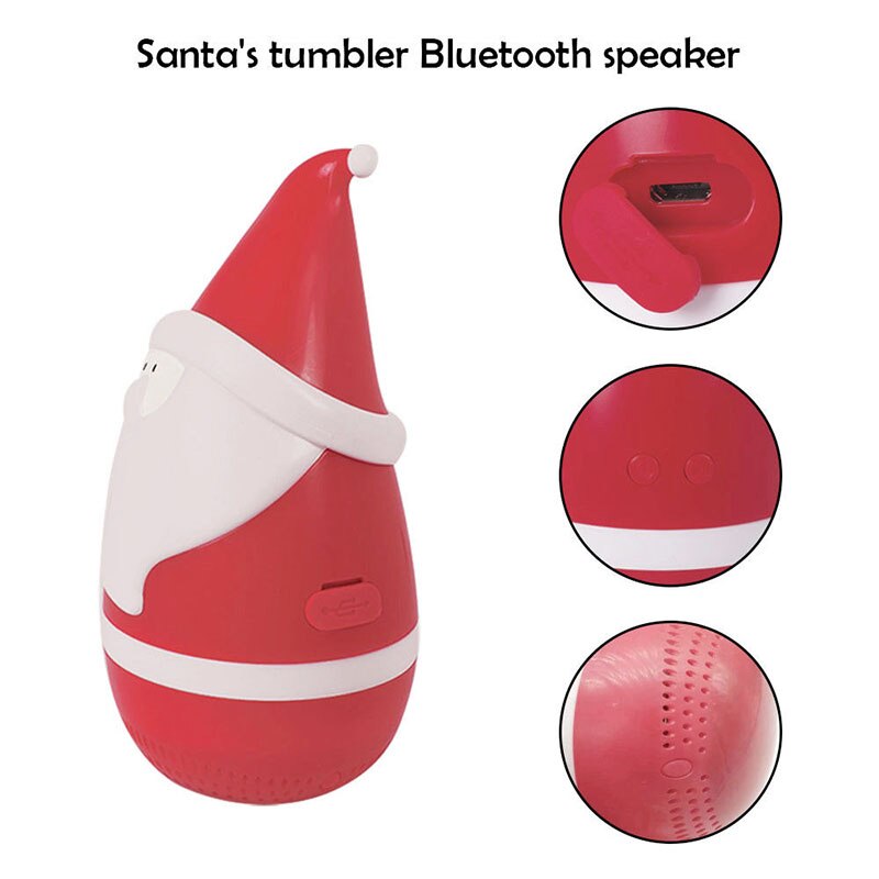de noël! Mini père noël Bluetooth haut-parleur mignon gobelet sans fil stéréo Surround haut-parleur Subwoofer Hifi lecteur de musique