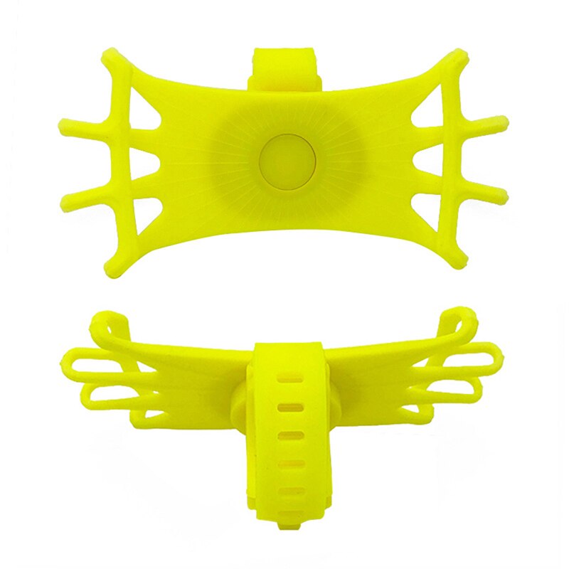 Silicone Bicycle Phone holder Mount Shockproof Elastic 360 Degrees Rotation Installation Universal In Seconds For IPhone X Xr Xs: yellow