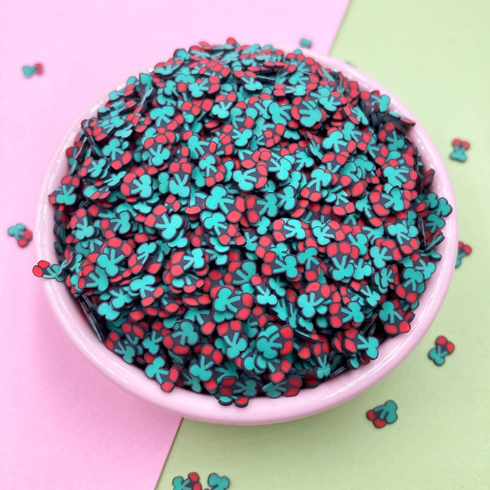 Nagelkunst-Scheiben Aus Polymer-Schleim – Süße Blumenmotive, 2 Boxen