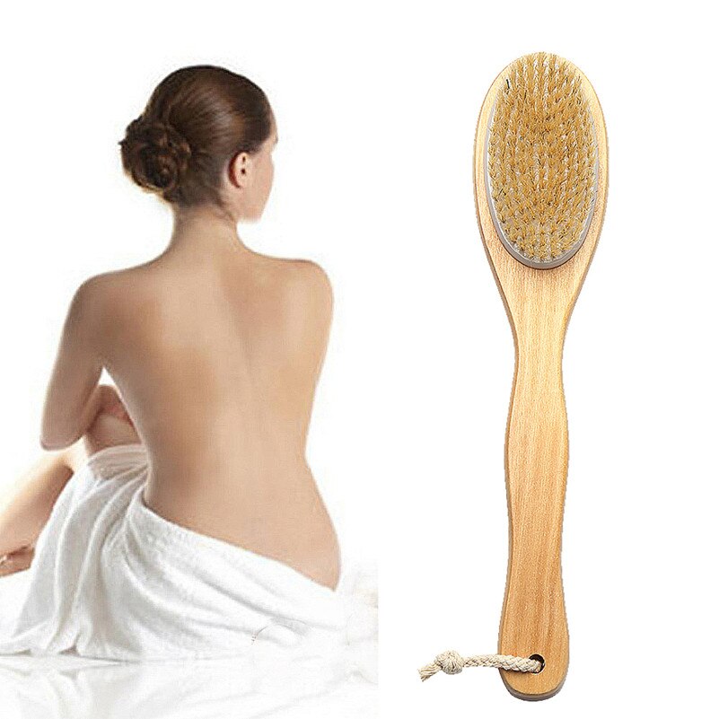 Brosse de Massage pour peaux sèches, douche corporelle, nouveauté, accessoire de bain en bambou, exfoliant la peau et la Cellulite