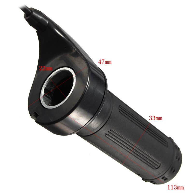 Poignée D'accélérateur Demi-torsion 24V Pour Scooter électrique – Avec Indicateur De Batterie, ABS Noir, Installation Facile