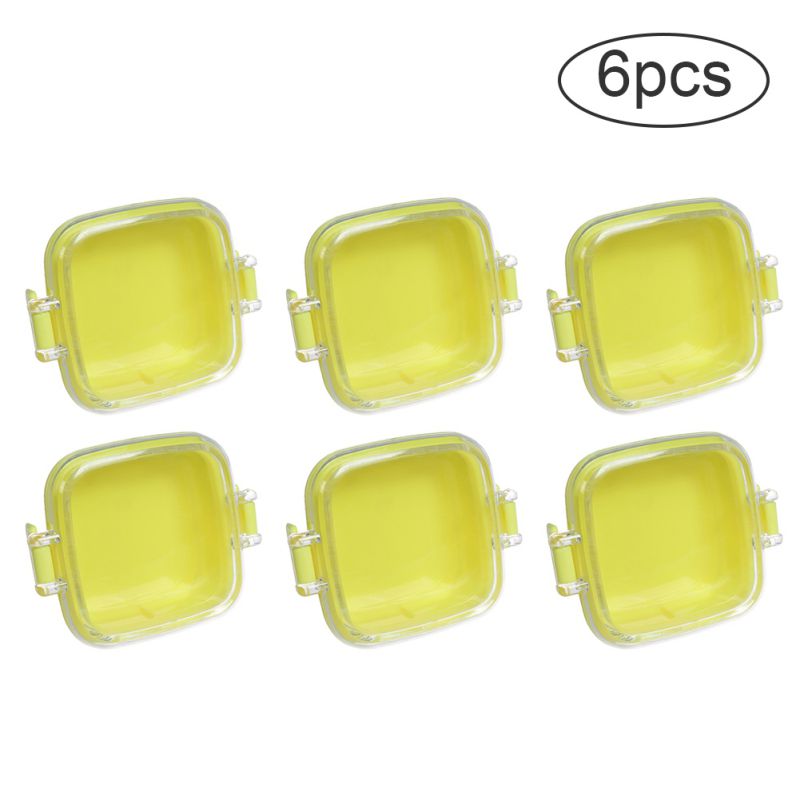 Mini Small Candy Box Plastic Storage Box With Transparent Lid Collection Candy Container Case Storage Box: Yellow