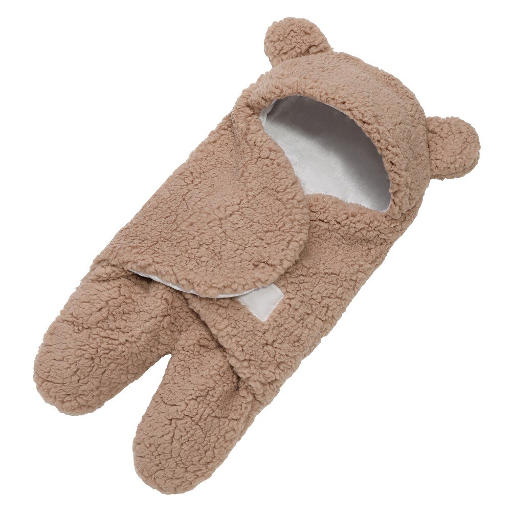 Baby Slapen Wrap Winter Warm En Zachte Pluizige Faux Kasjmier Deken Baby Jongens Meisjes Diffrent Effen Kleuren Slaapzakken