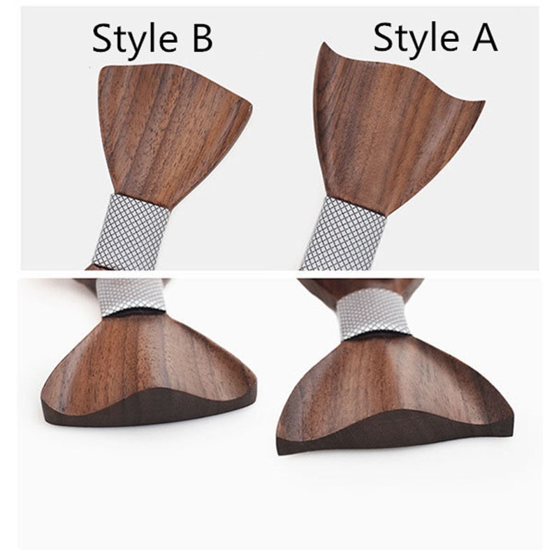 RBOCOTT pajarita de madera hecha a mano juego de gemelos y pañuelo pajarita 3D para hombres bolsillo de madera cuadrado con caja de para la boda de los hombres