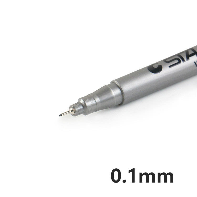 1 Pc Zwart Pigma Micron Pen Handgetekende Schets Naald Pen Hand Dawing Liner Fineliner Cartoon Handtekening Pen: 0.1mm