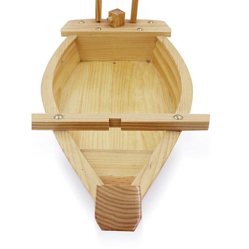 Bandeja de madera para Sushi, plato de barco para servir, tamaño grande de 50cm para restaurante