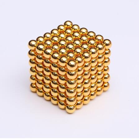 216 Pz/set 3D Magia Magnete Magnetico Blocchi Balls Sfera Cubo Perline di Costruzione Giocattoli Partito FAI DA TE Decorazione Accessori Per La Casa: gold