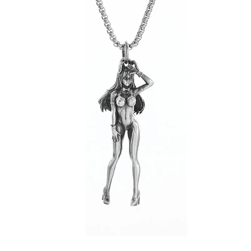 Collar gótico Vintage de la guadaña de Reaper, colgante del diablo fantasma de la vida, personalidad de los hombres, tendencia de Halloween, de joyería