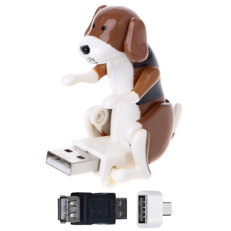 Cute 4GB-64GB Humping Dog USB 2.0 Flash Drive for Laptop Tablet Mobile with Micro USB or USB plug and OTG disk: brown64