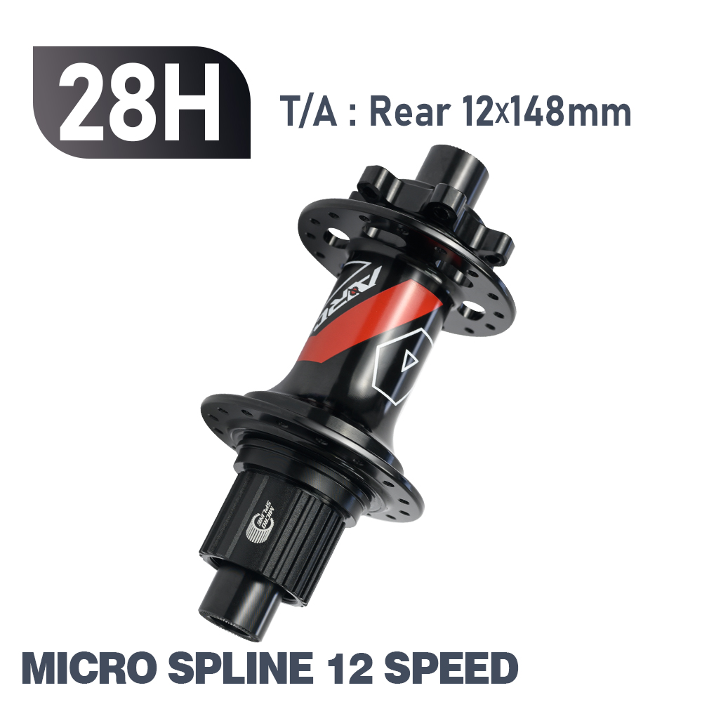ARC Boost Hub 4 rodamientos MTB Hub 6 trinquetes 3 dientes 15x110 12x148 para Micro Spline 12S HG 8 9 10 11 12 Sram XD 12S buje de bicicleta: Transparente