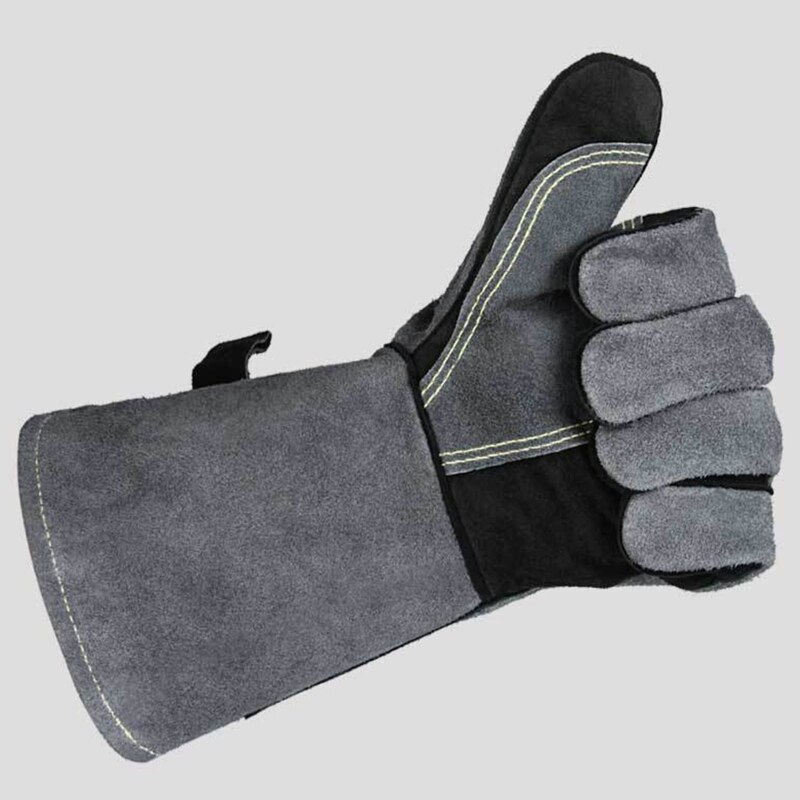 Leather Welding Gloves 932℉(500℃) for Pot Holder,Animal Handling Glove,BBQ,Oven,Grill,Fireplace Flame Retardant