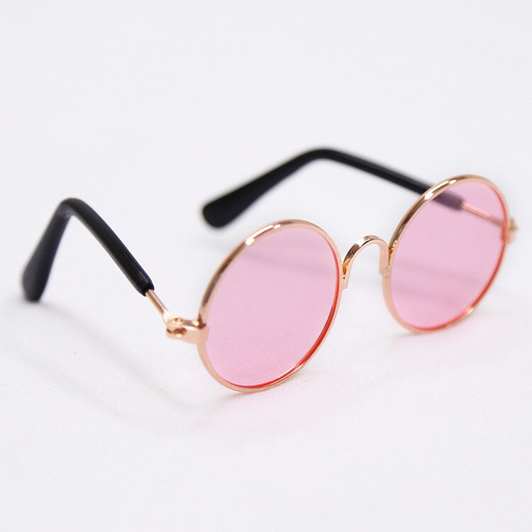 Pet suave Gato gafas de perro para mascotas de color al azar para perrito ojo de gato ropa de perro gafas de sol fotos de productos para mascotas: Pink