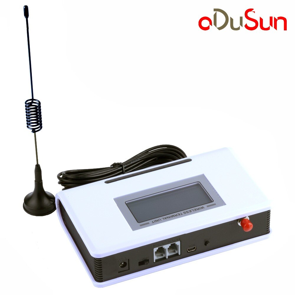 Adusun gsm 850/900/1800/1900 mhz fast trådløs terminal router med lcd support alarm system pabx opkalds id klar stemme stabil