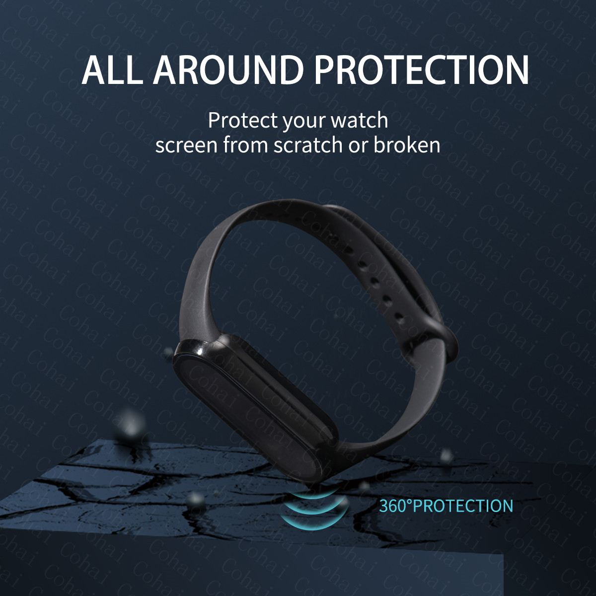 2in1 Case Screen Protector For Xiaomi Mi Band 7 6 5 4 3 Case+Film Full Coverage Protective Cover For Miband 6 7 band 5 4 3 NFC