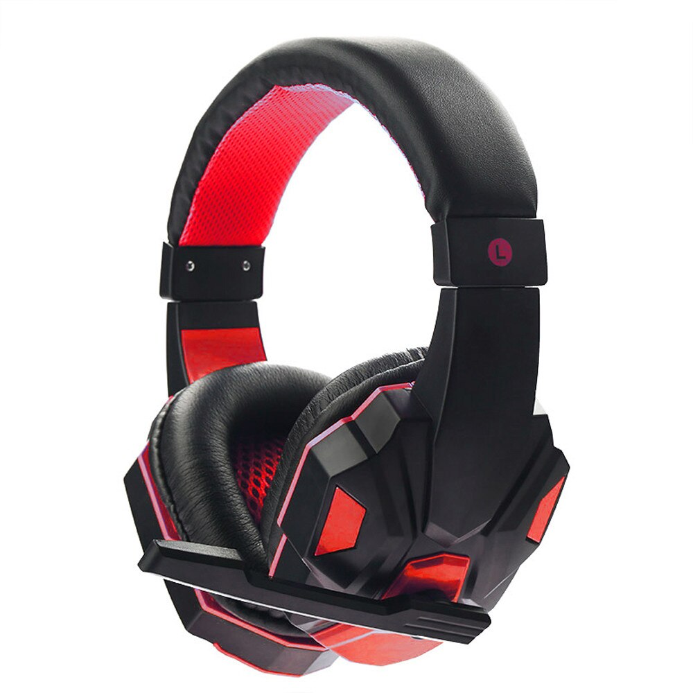 VOBERRY Gaming Headset Gamer Gaming Stereo Headset met Computer Microfoon/PS4 Xbox One/Laptop: Rood