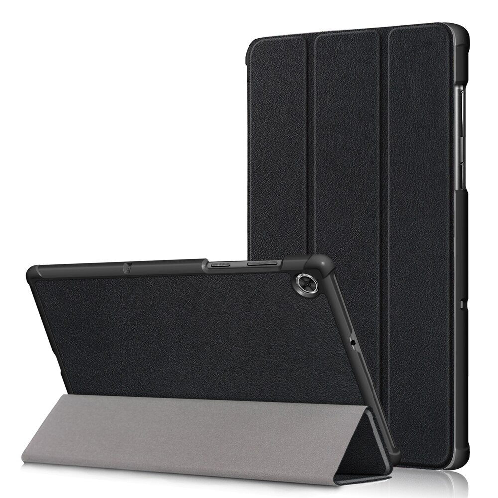 Ultra cienka obudowa do Lenovo Tab M10 Plus obudowa mocna magnetyczna regulowana podstawka do tabletu Lenovo M10 Plus TB-X606F/X: Black-2