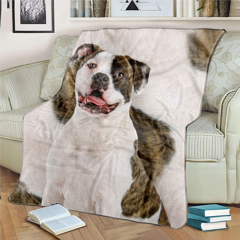Dierlijke hond zachte flanellen dekens alpaca voor kinderen dikke warme plaid op de bedbank: 5 / 150200cm