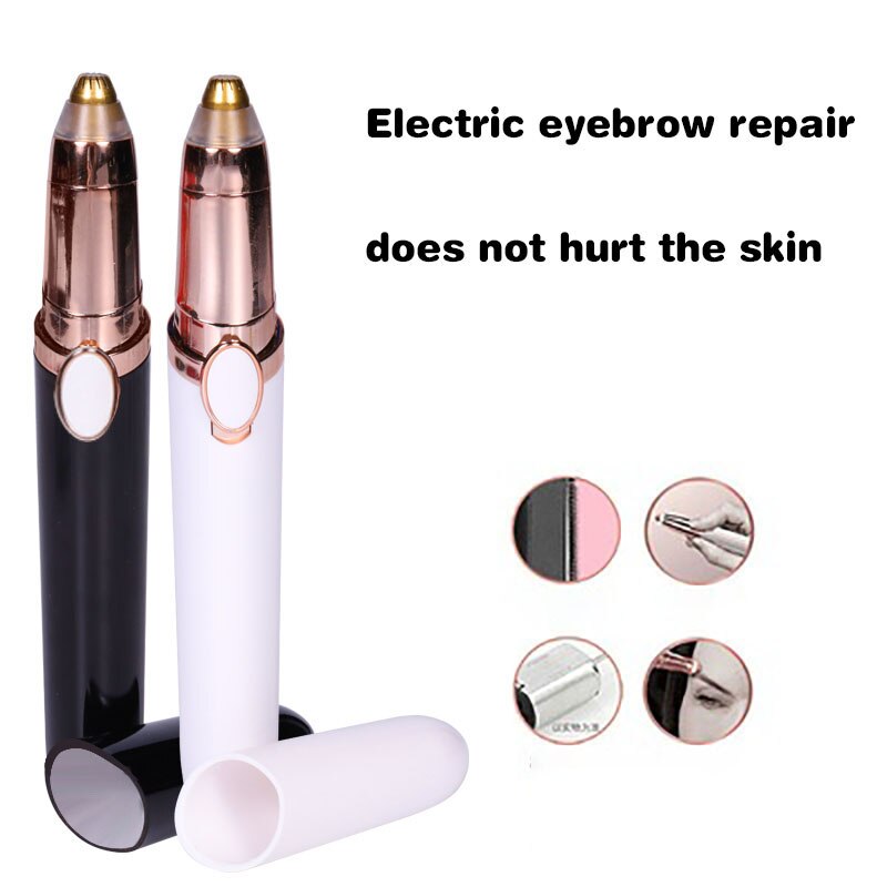 Klassieke veilige elektrische gezichts- en wenkbrauwschaar, mini draagbare tondeuse voor vrouwen, lichaamsscheerapparaat, verwijderaar van scheermesjes en epilator.