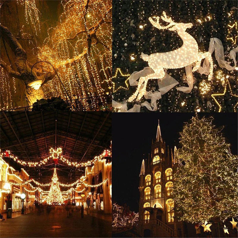 Guirlande lumineuse LED 10m 30m 50m 100m, décoration d'arbre de noël et de mariage, étanche, lumière féerique, intérieur et extérieur, lampe ue 220V