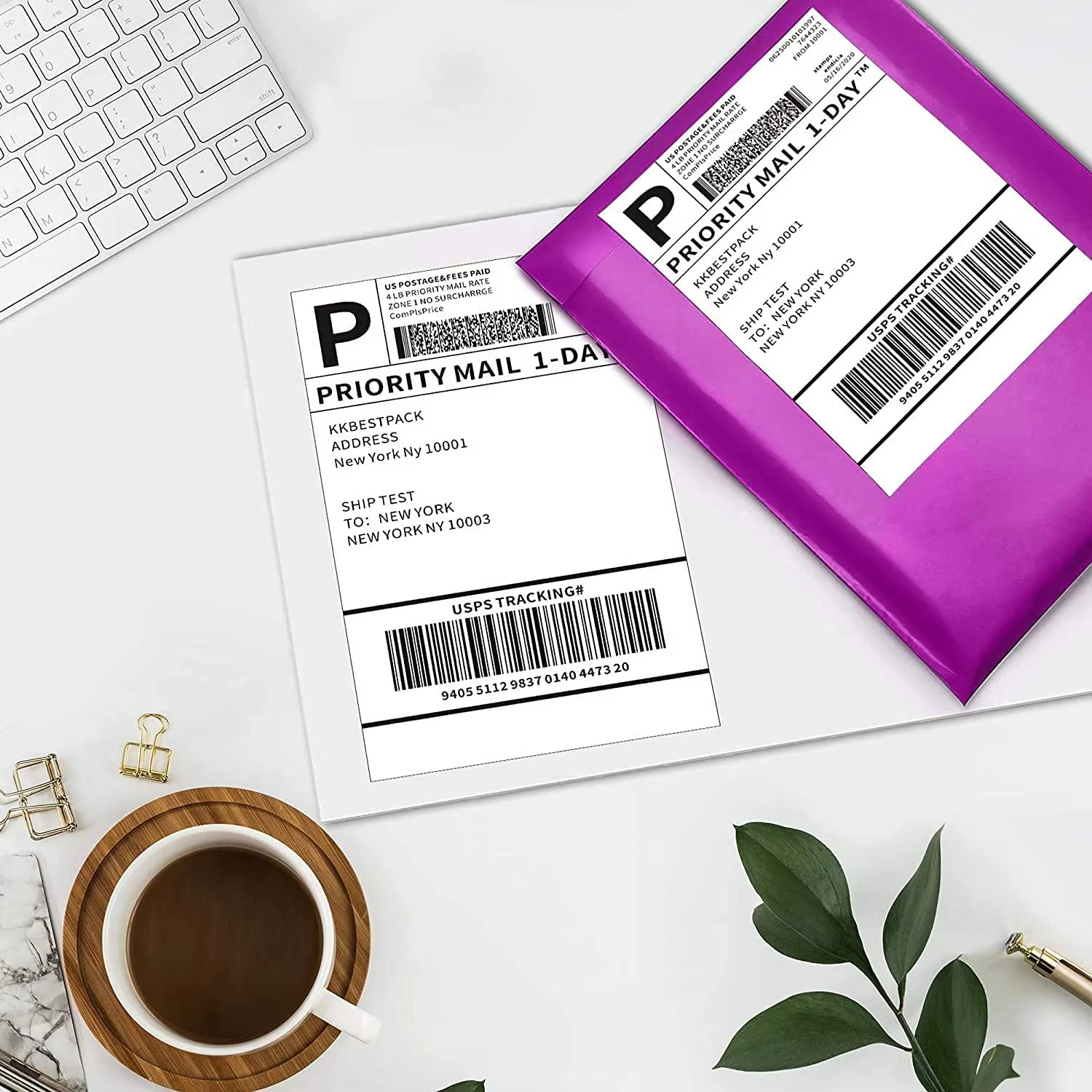 4x6 Inch 100/500 sheets Thermal Label Printer Self-Adhesive Thermal Printing Paper DHL UPS Express Barcode Label