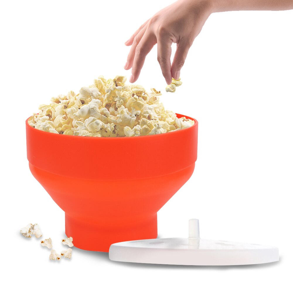 Microwave Silicone Popcorn Popper Fenvella Collapsible Air Microwavable Popcorn Maker BPA Free &amp; Dishwasher Safe: Orange