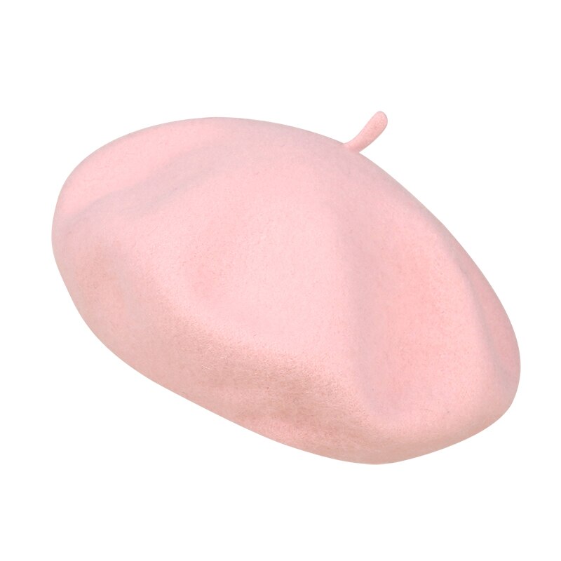 13 farver 100%  australien uld fransk baret hat til kvinder britisk stil ensfarvet pige græskar hatte filt baretter kasketter boina femme