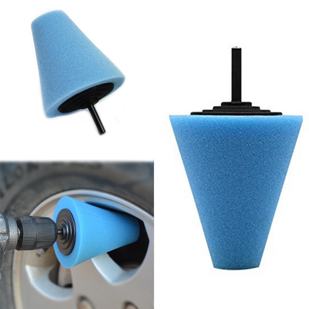 Car Polisher Tyres Wheel Wheel Hub Tool Burnishing Foam Polishing Pad Machine Sponge Polishing Disk Cone-shape Wheel Hubs W3Q9