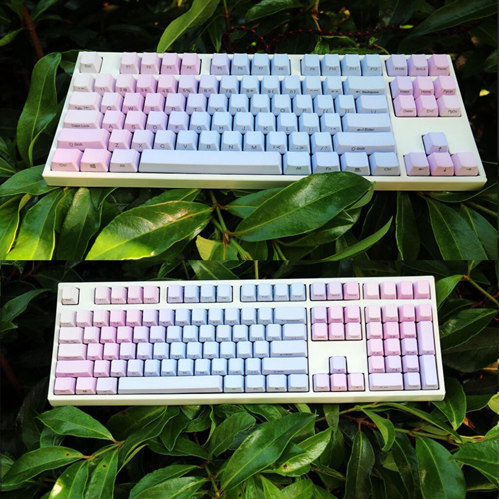87/104/108 Keys OEM Profile Custom Side-Printed Keycaps PBT Backlit Gradient Keycaps for MX Cherry Mechanical Keyboard