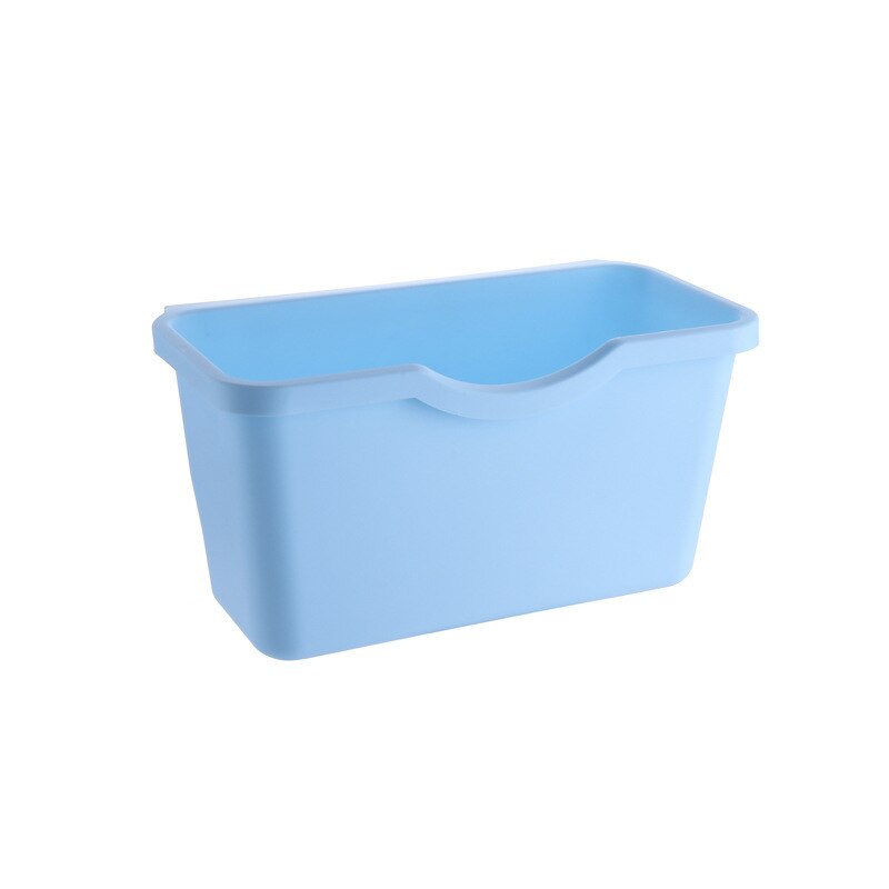 2 Size Kitchen Cabinet Door Hanging Trash Garbage Bin Can Rubbish Container Storage Boxes Cupboard Door Back Hanging Cans: L blue