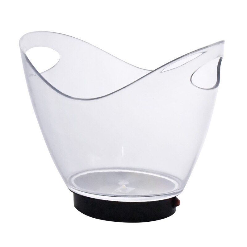 Barra de cubitera con luz LED gradiente de colores transparentes, recipiente para vino, vidrio, botella de cerveza, refrigerador de almacenamiento, cocina, herramientas al aire libre