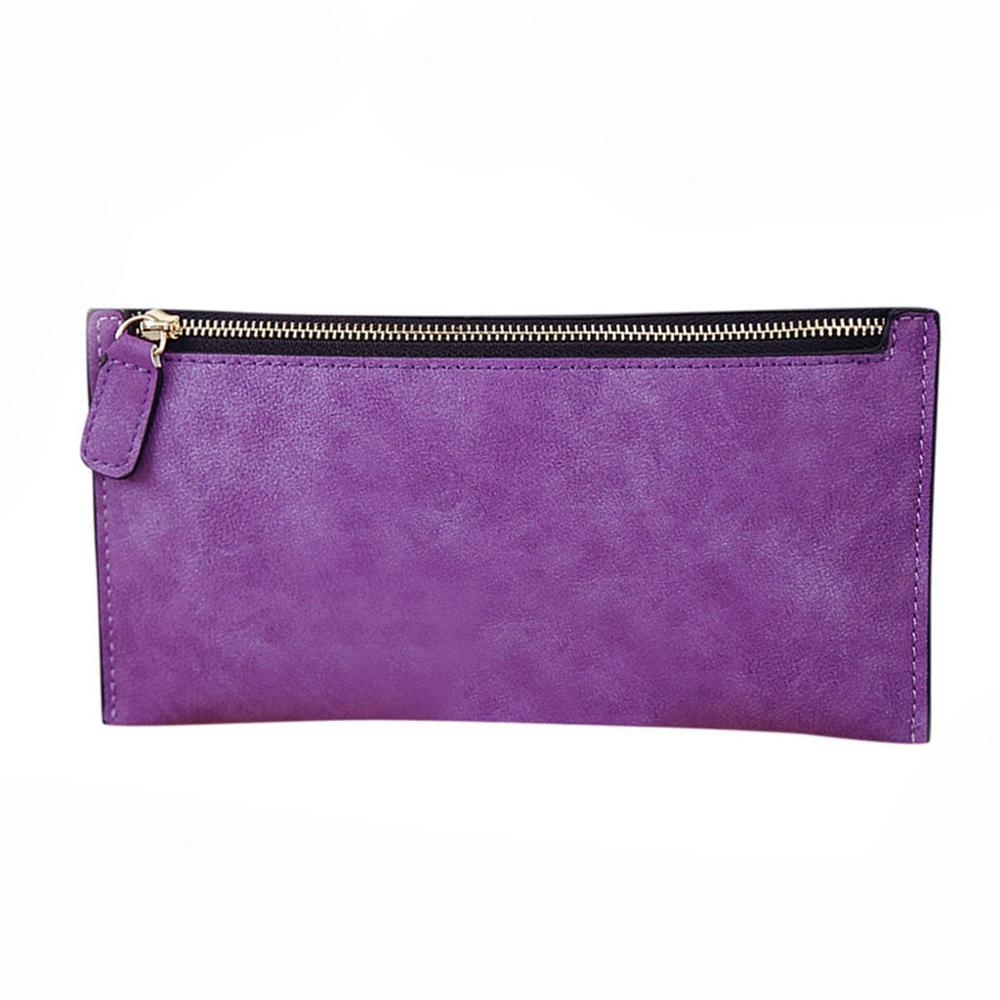 2020 nowych moda kobiet urząd dama poliuretanowa długa torebka sprzęgła zamek biznes etui z miejscem na karty dużej pojemności portfel кошелек: Fioletowy