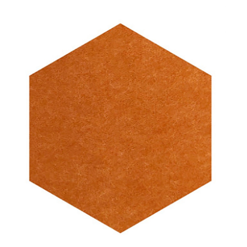 Hexagon Notice Board Self-Adhesive Felt Board Diameter 20cm DIY Photo Wall Decoration for Classroom Kitchen Bedroom Cafe: Golden bronze